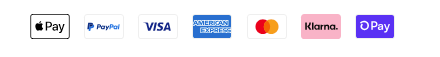 Moyens de paiement acceptés : Apple Pay, PayPal, Visa, American Express, Mastercard, Klarna, Shop Pay